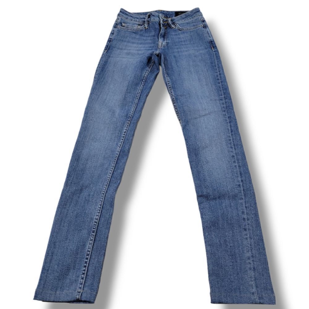 Allsaints Jeans Size 24 23x26.5 All Saints Mast Skinny Jeans Stretch Altered Hem